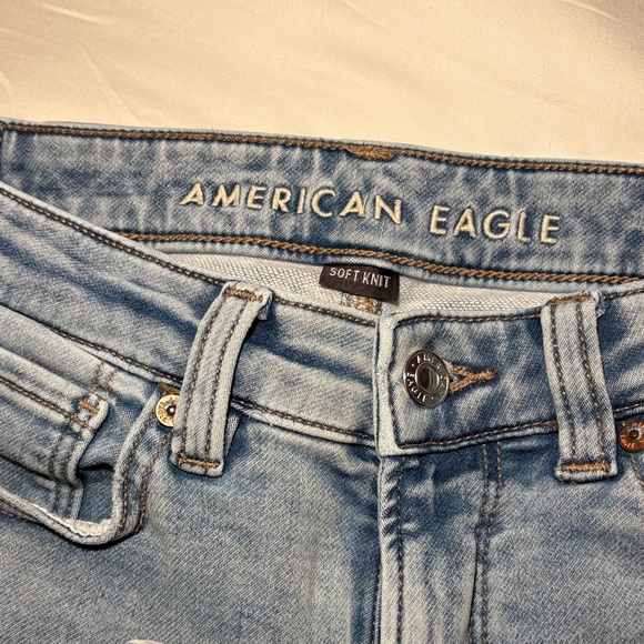 American Eagle Outfitters Women's Sky Blue High Rise Jeans - Picture 2 of 6